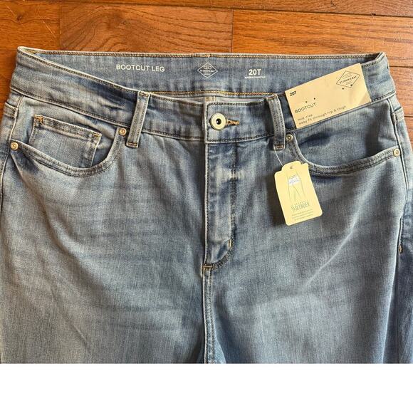 St. Johns Bay midrise Bootcut Jeans Ladies 20 Tall light blue NWT - Picture 2 of 10